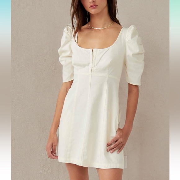 Free People Dresses & Skirts - Free People Cheyenne Denim Mini Dress Size Large